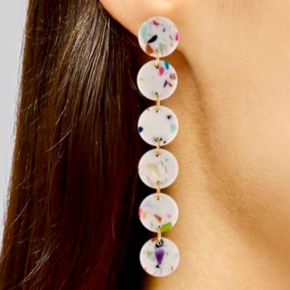 Lele Sadoughi circle garland drop earrings
